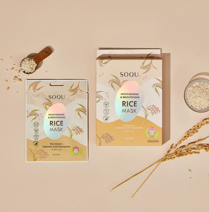 SOQU Moisturizing & Brightening Rice Mask alternate
