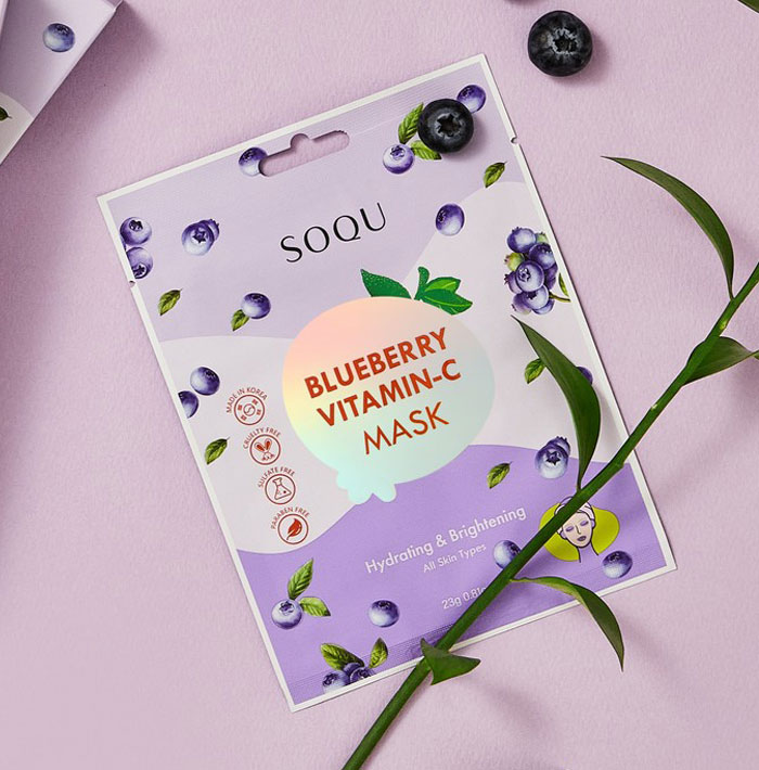 SOQU Hydrating & Brightening Blueberry Vitamin C Mask