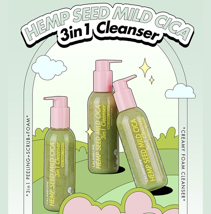 LALARECIPE Hempseed Mild Cica 3in1 Cleanser