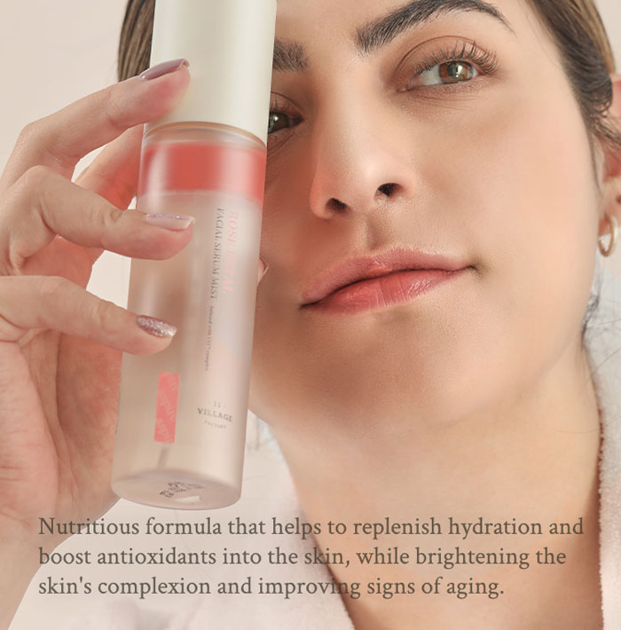 Village 11 Factory Fresh Dewy Rose Petal Facial Serum Mist