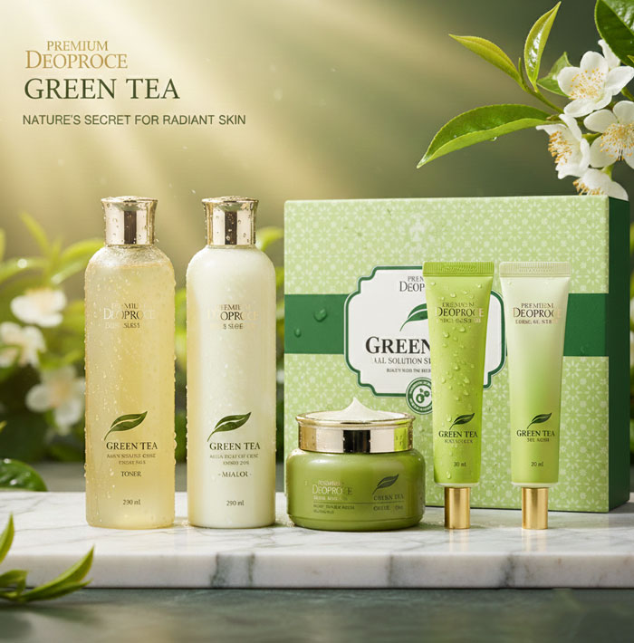 Premium Deoproce Green Tea Total Solution 4 Set