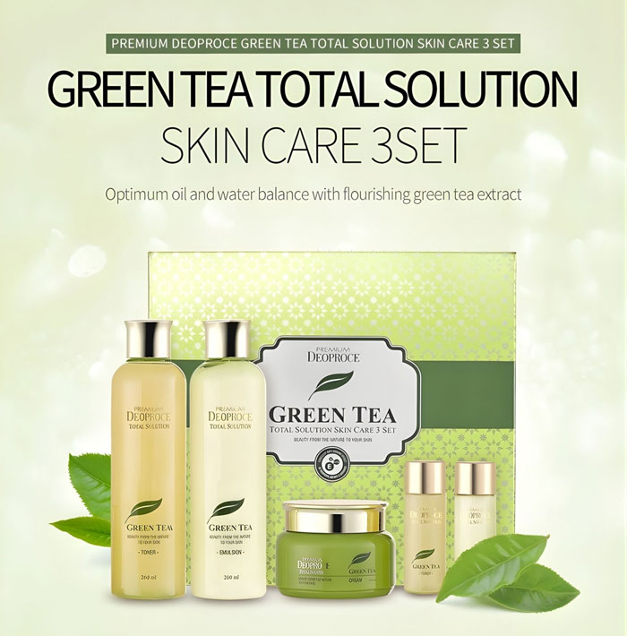 Premium Deoproce Green Tea Total Solution 3 Set