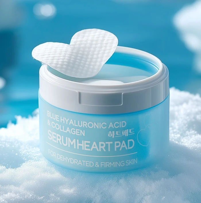 TENZERO Blue Hyaluronic Acid Collagen Serum Heart Pad - 50 pads