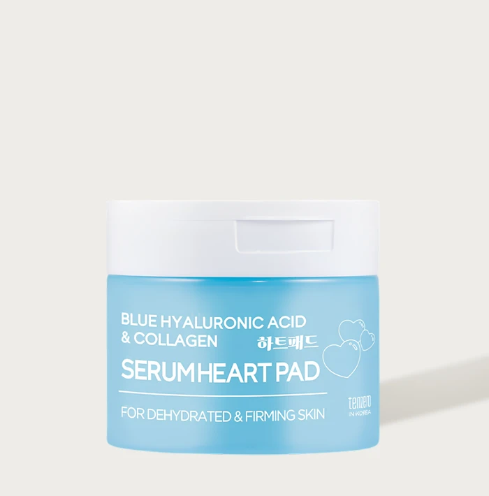 TENZERO Blue Hyaluronic Acid Collagen Serum Heart Pad - 50 pads