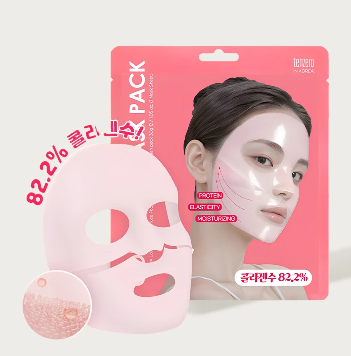 TENZERO Rose Peptide Collagen Mask Pack