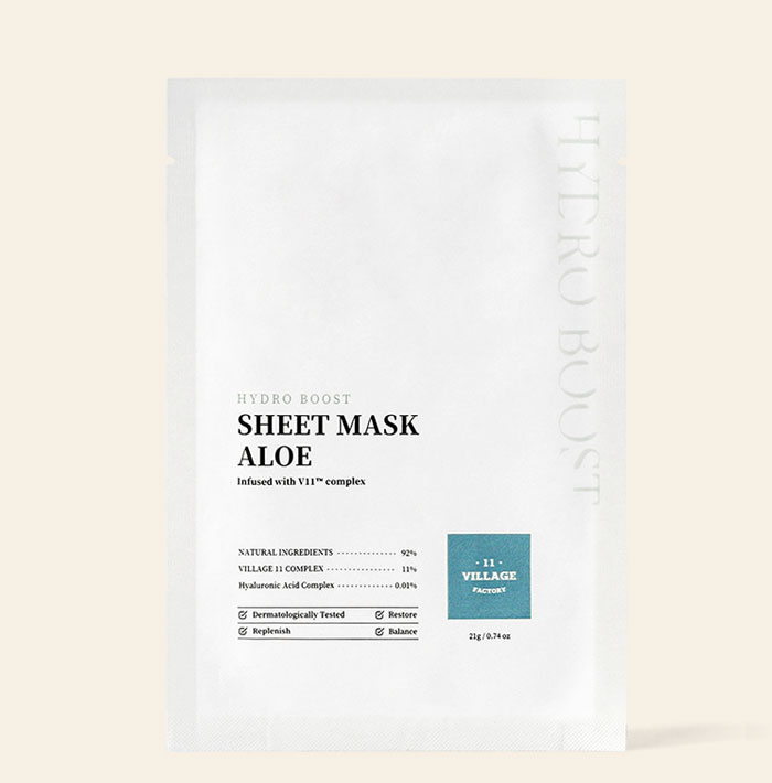 VILLAGE 11 FACTORY HYDRO BOOST SHEET MASK ALOE