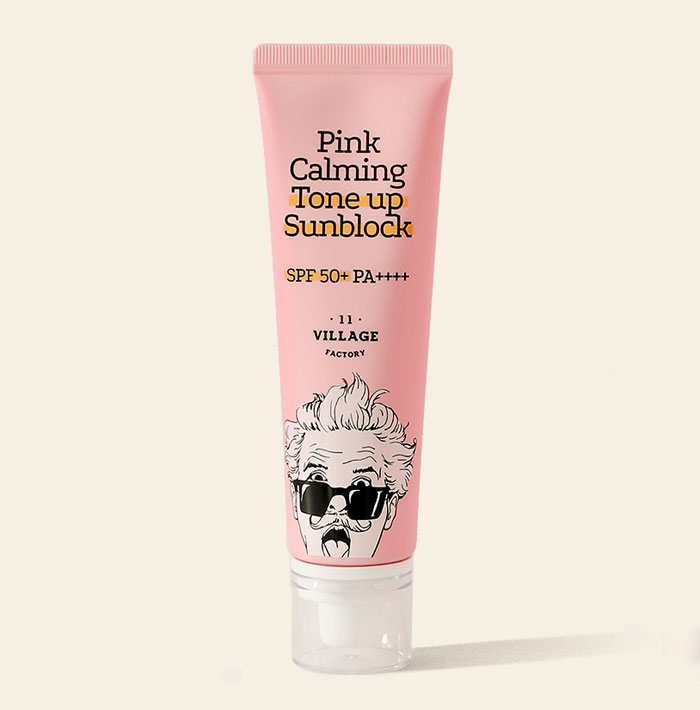 VILLAGE 11 FACTORY PINK CALMING TONE UP SUN BLOCK