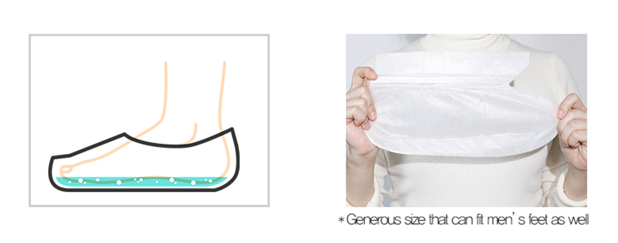 foot peeling mask illustration